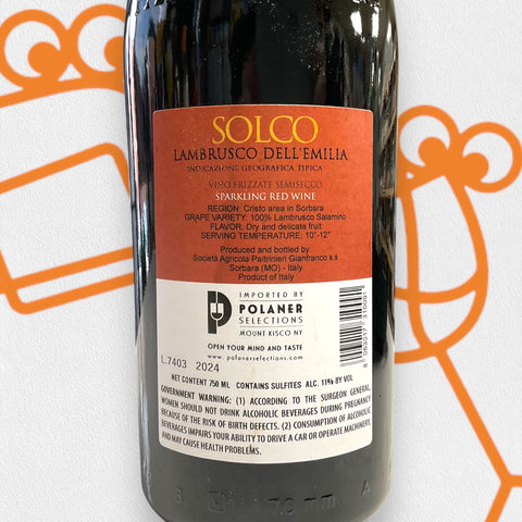 Paltrinieri 'Solco' Lambrusco 2024 Emilia Romagna, Italy - Williston Park Wines & Spirits