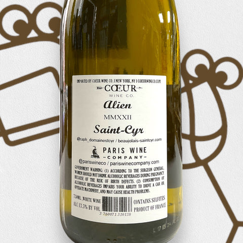 Domaine Saint Cyr 'Alien' Aligote 2022 Beaujolais, France