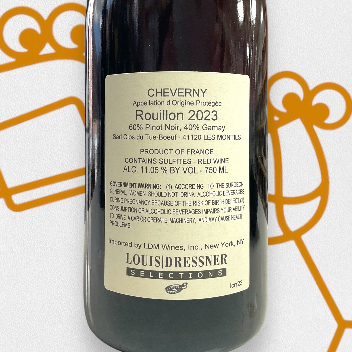 Clos du Tue-Boeuf 'Cheverny Rouge Rouillon' 2023 Loire Valley, France