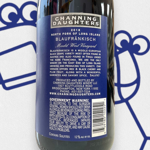 Channing Daughters 'Mudd West Vineyard Blaufrankisch' 2018 Long Island, New York