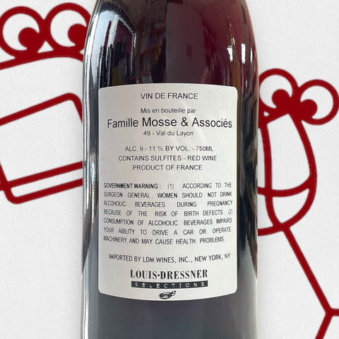 Agnes & Rene Mosse 'Bisou' Rouge 2024 Loire Valley, France - Williston Park Wines & Spirits