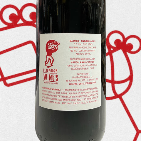 Macatho 'Tinajacura' Cinsault Carignan 2021 Itata Valley, Chile