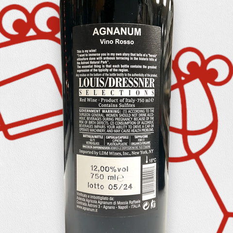 Agnanum 'Sabbia Vulcanica' Rosso 2023 Campania, Italy - Williston Park Wines & Spirits