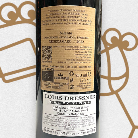 Natalino Del Prete 'Anne' Negroamaro 2022 Puglia, Italy - Williston Park Wines & Spirits