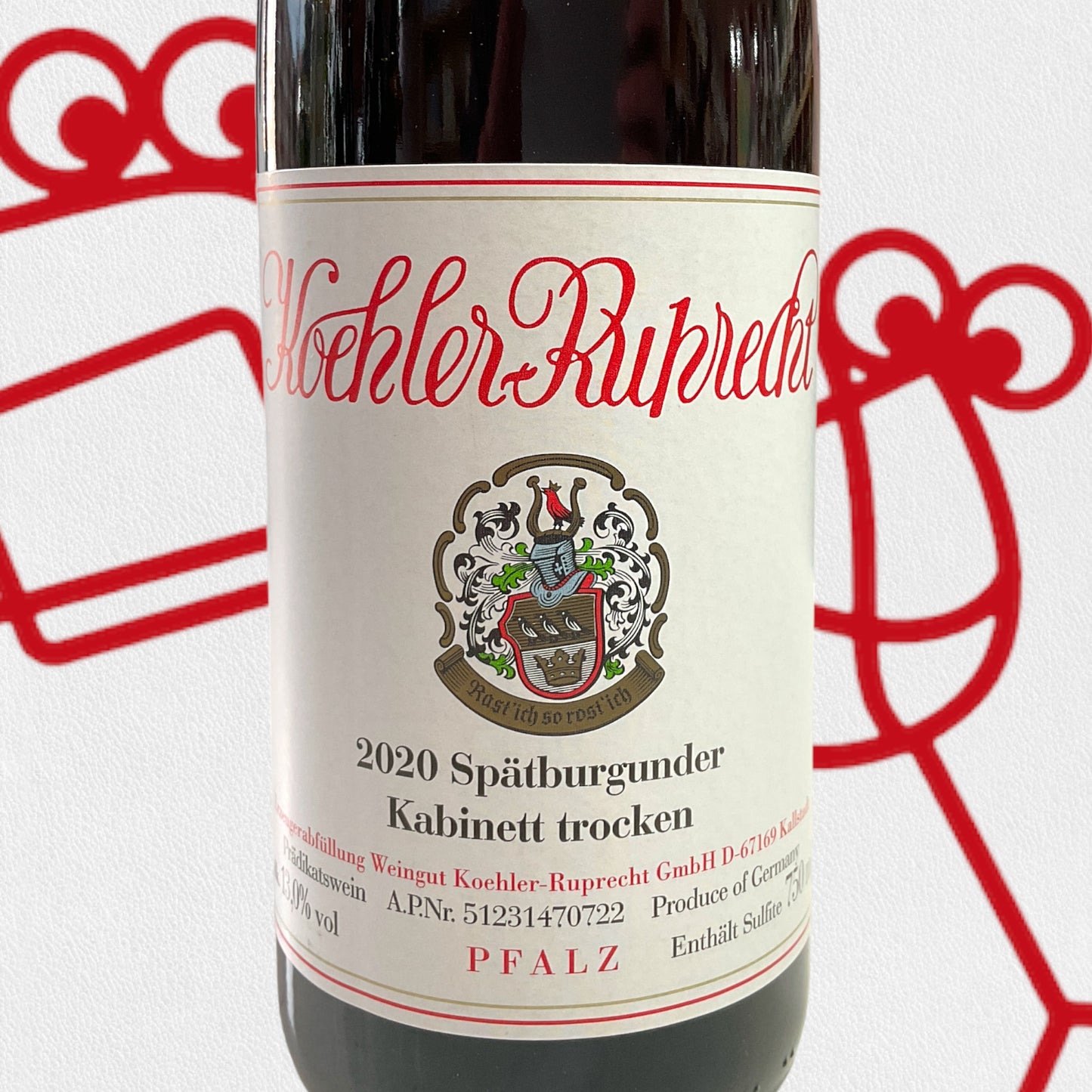 Koehler-Ruprecht Pinot Noir 'Kabinett Trocken' 2020 Pfalz, Germany - Williston Park Wines & Spirits
