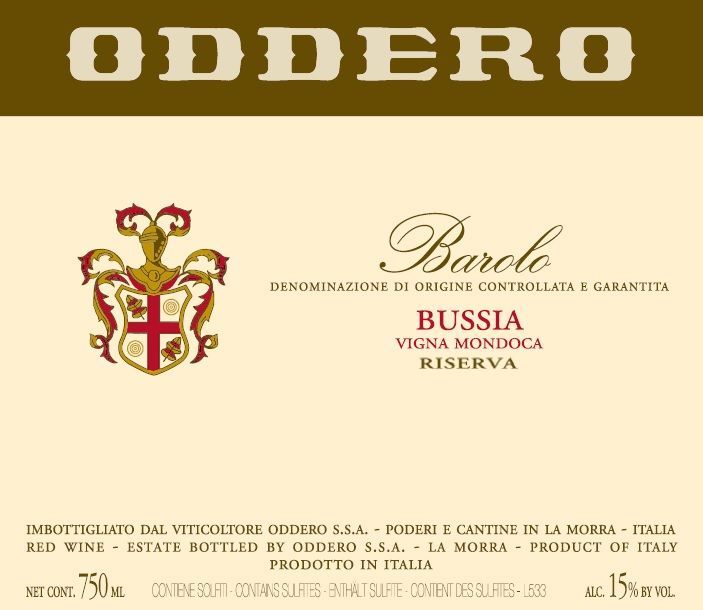 Oddero 2014 Barolo Riserva Bussia 'Mondoca' - Williston Park Wines & Spirits