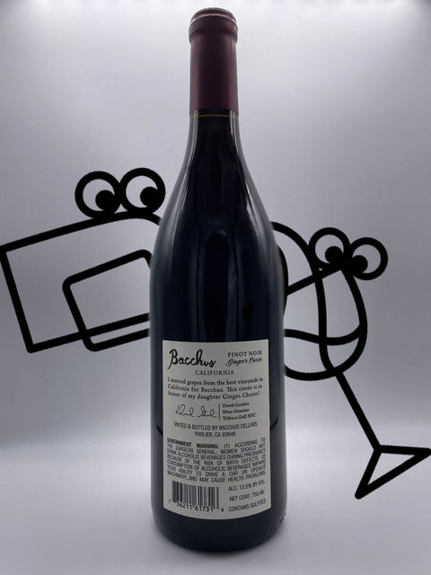 Bacchus 'Ginger's Cuvee' Pinot Noir 2019 California - Williston Park Wines & Spirits