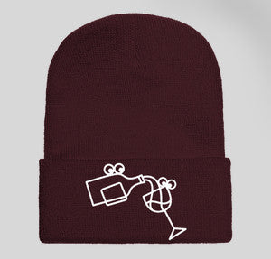 Maroon Yupoong Solid Cuff Beanie - Williston Park Wines & Spirits
