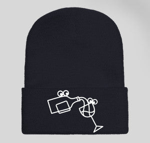 Navy Yupoong Solid Cuff Beanie - Williston Park Wines & Spirits