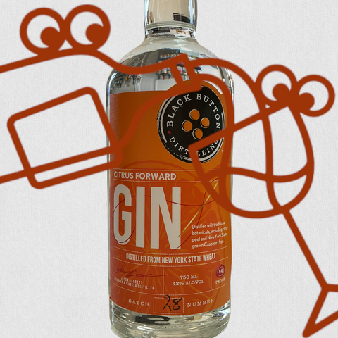 Black Button Citrus Gin 750ml - Williston Park Wines & Spirits