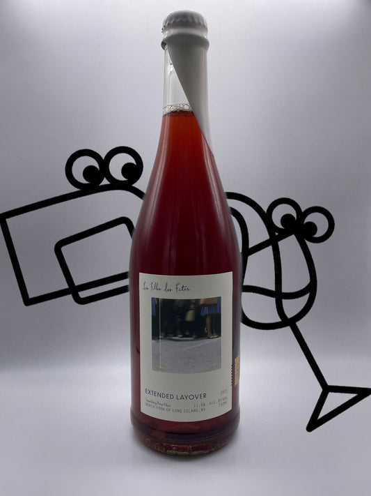 Les Filles des Fetes 'Extended Layover' Pinot Noir Pet-Nat 2022 North Fork of Long Island, New York Williston Park Wines