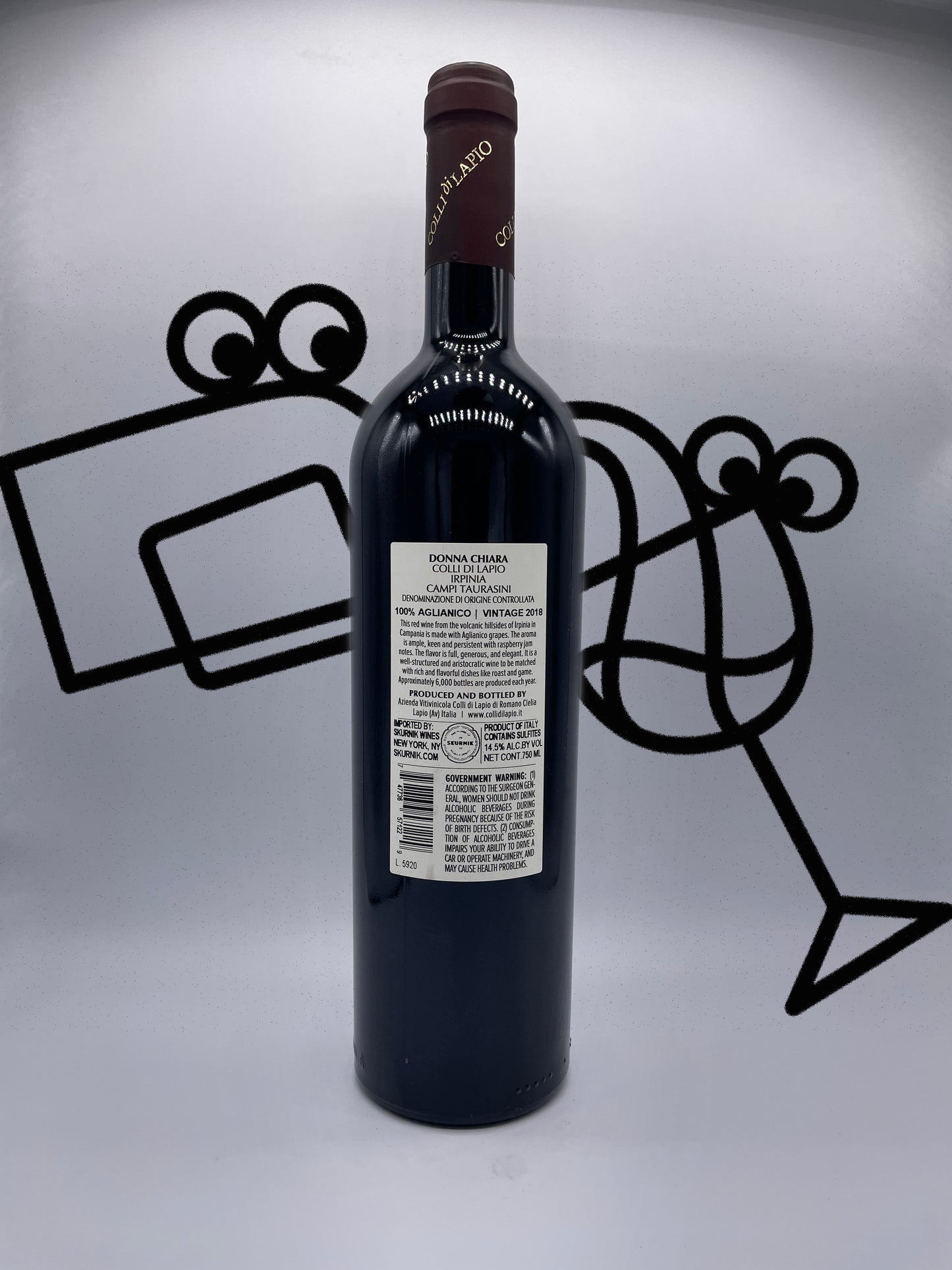 Colli di Lapio di Romano Clelia 'Donna Chiara' Irpinia Campi Taurasini, Italy - Williston Park Wines & Spirits