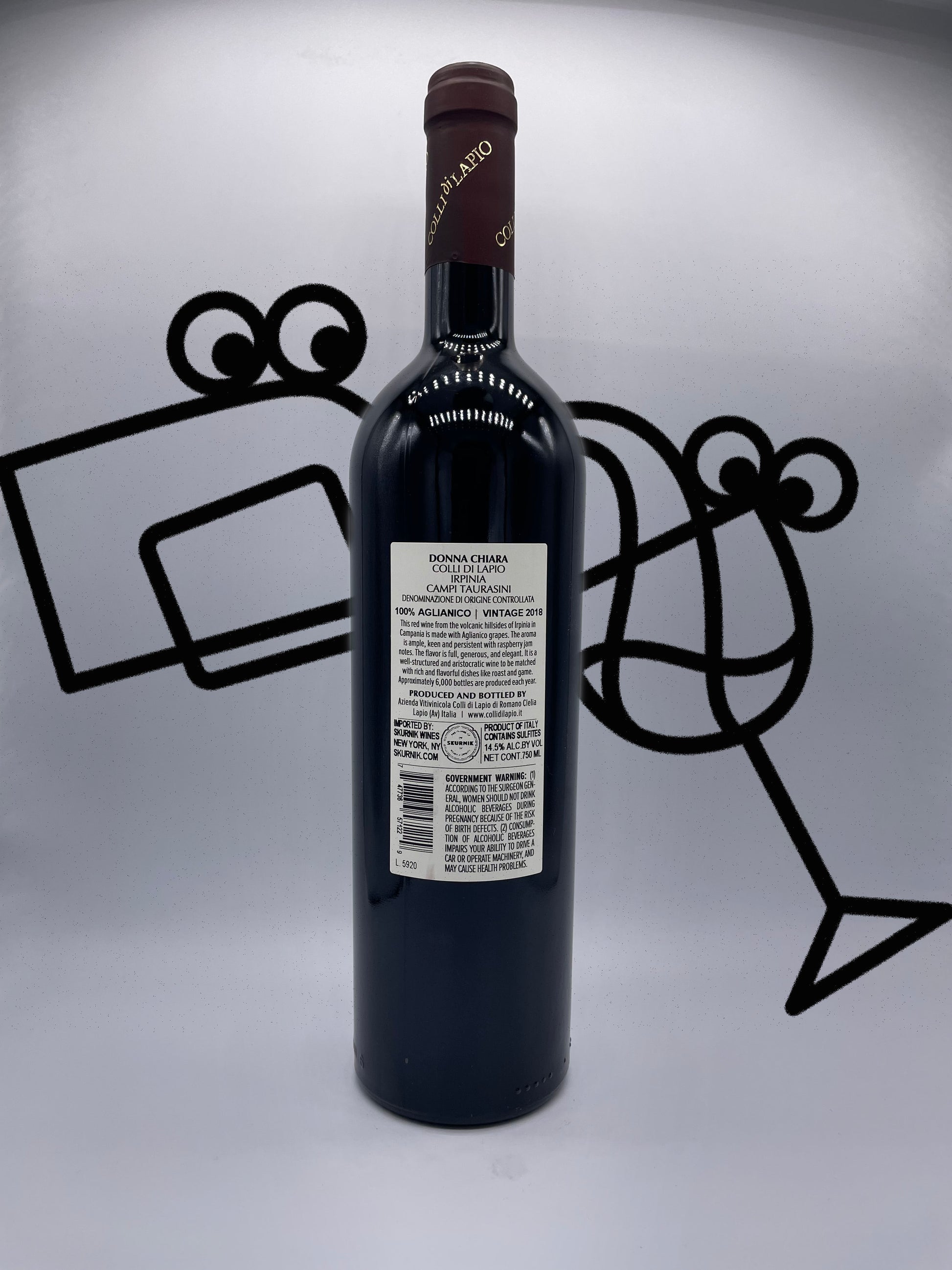 Colli di Lapio di Romano Clelia 'Donna Chiara' Irpinia Campi Taurasini, Italy - Williston Park Wines & Spirits